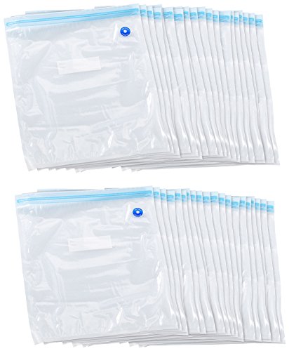 Rosenstein & Söhne Vakuum Gefrierbeutel: 20er-Mega-Pack Vakuumierbeutel, je 26 cm x 28 cm, 2er-Set (Gefrierbeutel zum Vakuumieren, Vakuumbeutel, Frischhaltedosen) von Rosenstein & Söhne