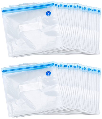 Rosenstein & Söhne Vakuumbeutel goffriert: 20er-Set Vakuumierbeutel, je 22 cm x 21 cm, 2er-Set (wiederverschließbare Vakuumbeutel, Vakuum-Beutel für Handvakuumierer, Frischhaltedosen) von Rosenstein & Söhne
