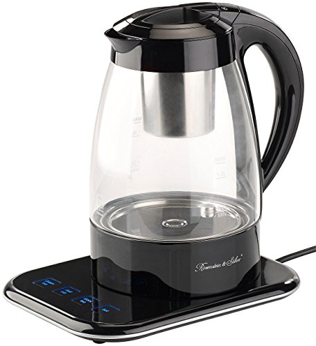 Rosenstein & Söhne Teeautomat: Vollautomatischer Wasserkocher und Teebereiter WSK-500.tmp, 1,2 l (vollautomatische Teemaschine, Teezubereiter automatisch, Temperatureinstellung) von Rosenstein & Söhne