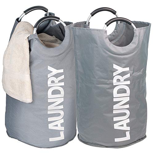 Rosenstein & Söhne Wäschesack: 2er-Set Moderne Wäschesammler mit Handgriffen, 65 Liter Volumen (Schmutzwäschebehälter, Schmutzwäsche-Sack, Waschmaschine) von Rosenstein & Söhne