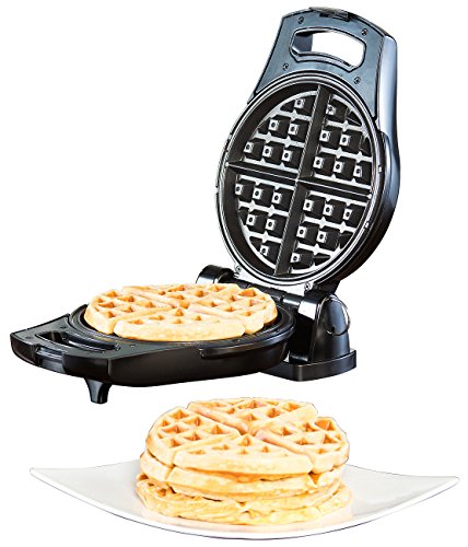 Rosenstein & Söhne Elektrische Waffeleisen: Wendbares Waffeleisen mit stufenloser Temperatur-Regelung, 875 Watt (mit Waffel-Backflächen, Waffel Backgerät, Automat) von Rosenstein & Söhne