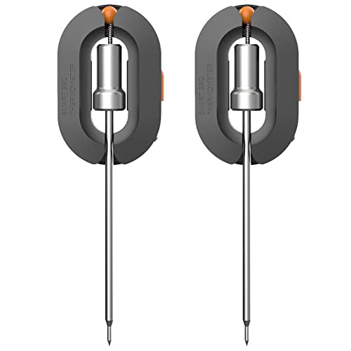 Rosenstein & Söhne Zubehör zu Garraumthermometer: 2er-Set Zusatz-Sensoren für Grill-Thermometer DGT-50.app (Grill-Thermometer Deckel, BBQ Bluetooth, Kochthermometer) von Rosenstein & Söhne
