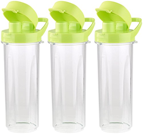 Rosenstein & Söhne Zubehör zu Mini-Mixer: Mix- & Trinkbecher für Smoothiemixer BR-500, 500 ml, BPA-frei, 3er-Set (Shaker, Zerkleinerer, Trinkflasche) von Rosenstein & Söhne