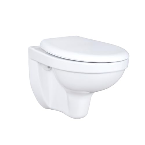 WC Toilette Hänge Wand WC (RosenStern) mit Soft-Close Deckel, Keramik von Rosenstern