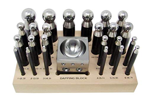Complete 26-Piece Metal Forming Dapping Doming Punch and Block Set 2.3mm to 25.0mm by Bench Wizard Complete 26-Piece Metal Forming Dapping Doming Punch and Block Set 2.3mm to 25.0mm by Bench Wizard von Rosenthal Collection