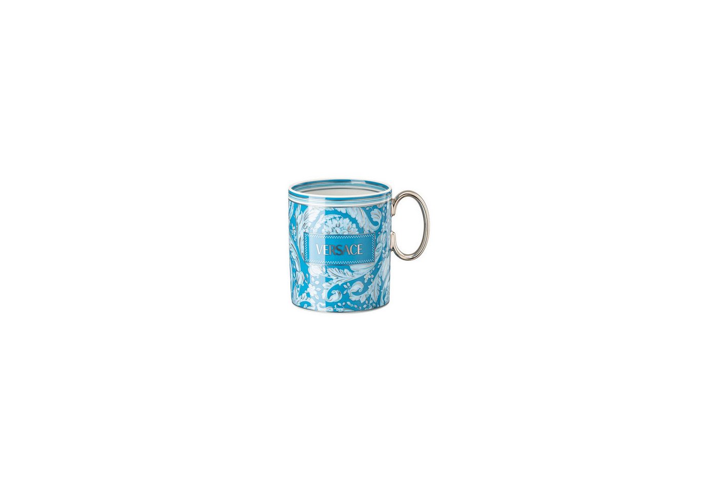 Rosenthal meets Versace Becher mit Henkel BAROCCO Teal blau 300ml von Rosenthal meets Versace