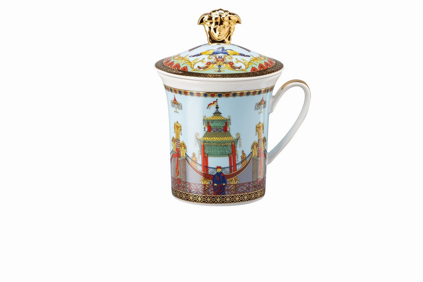 Rosenthal meets Versace Dekobecher Rosenthal Versace 30 Jahre - Becher mit Deckel 'Marco Polo - 1993' von Rosenthal meets Versace