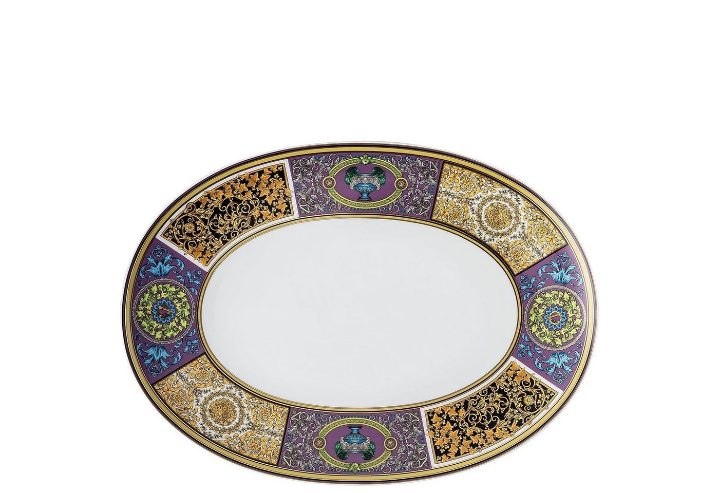 Rosenthal meets Versace Servierplatte Barocco Mosaic Platte 38 cm, Porzellan von Rosenthal meets Versace