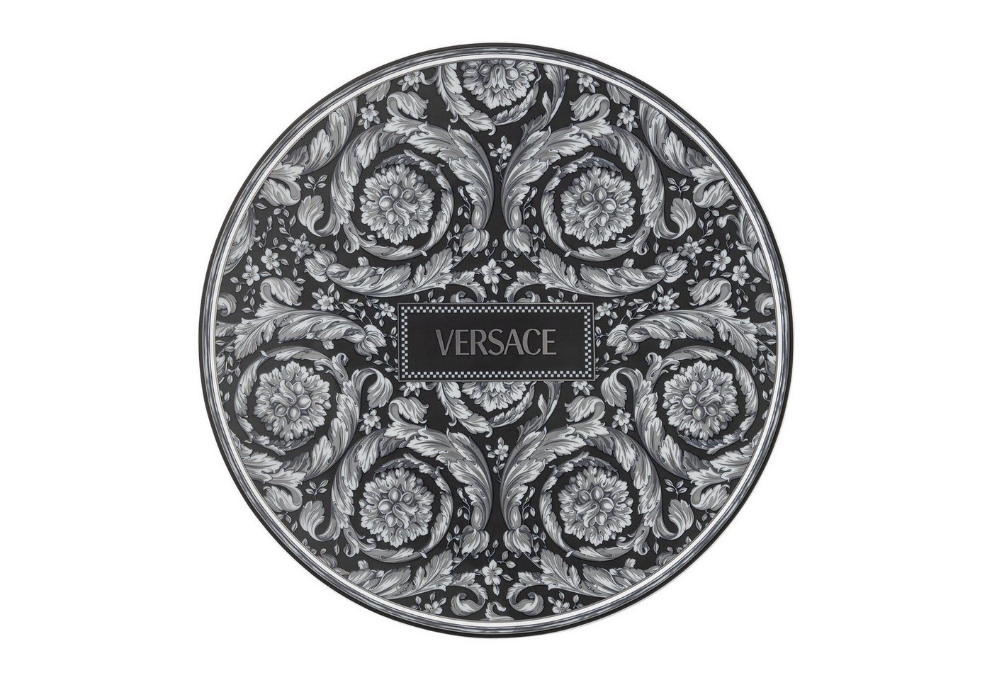 Rosenthal meets Versace Servierteller BAROCCO Haze Platzteller 33 cm schwarz, Porzellan, (1-tlg) von Rosenthal meets Versace