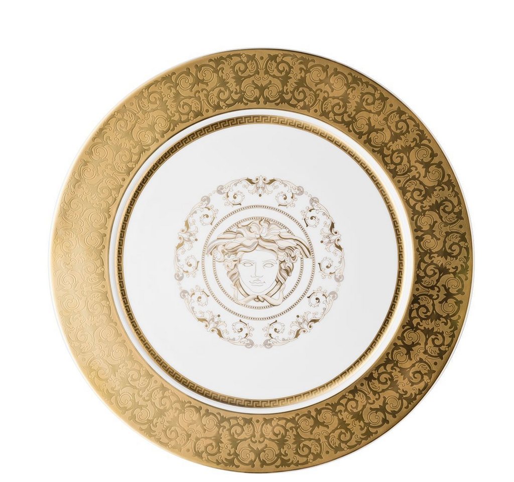 Rosenthal meets Versace Servierteller Versace Medusa Gala Gold Platzteller 33 cm, Porzellan von Rosenthal meets Versace