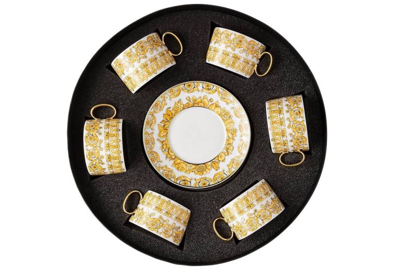 Rosenthal meets Versace Tasse Set 6 Teetassen Medusa Rhapsody, Porzellan von Rosenthal meets Versace