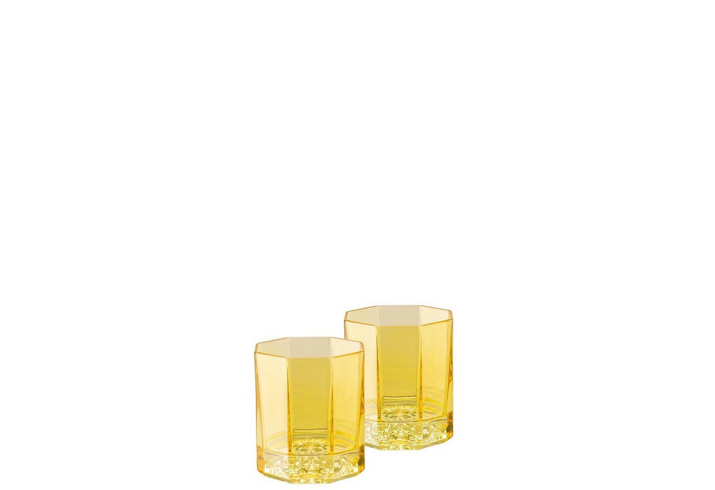 Rosenthal meets Versace Whiskyglas Medusa Lumiere Amber im Geschenkkarton 2er Set Whisky-Becher, Kristallglas von Rosenthal meets Versace