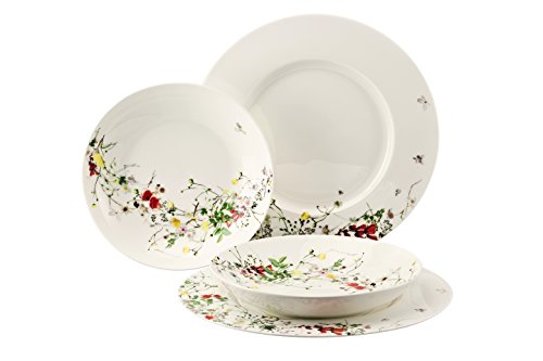 Rosenthal Brillance Fleurs Sauvages Set 4-tlg. mit Fahnen- und Coupteller von Rosenthal