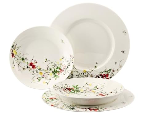 Rosenthal Brillance Fleurs Sauvages Set 4-tlg. mit Fahnen- und Coupteller von Rosenthal