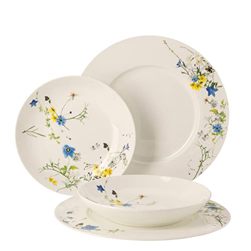 Rosenthal Brillance Fleurs des Alpes Set 4-tlg. mit Fahnen- und Coupteller von Rosenthal