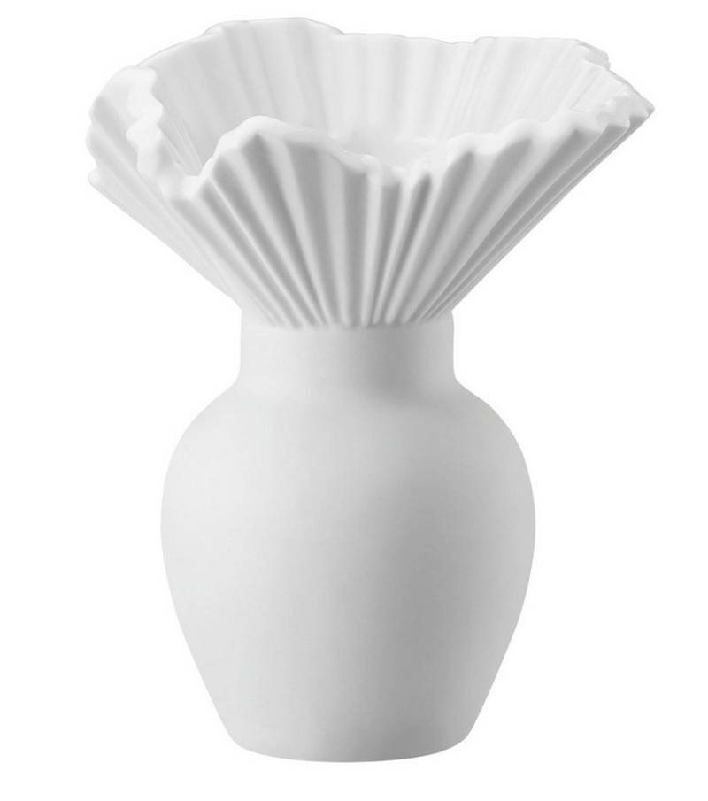 Rosenthal Dekovase Falda Weiss matt Vase 10 cm (Vasen), Vasen von Rosenthal