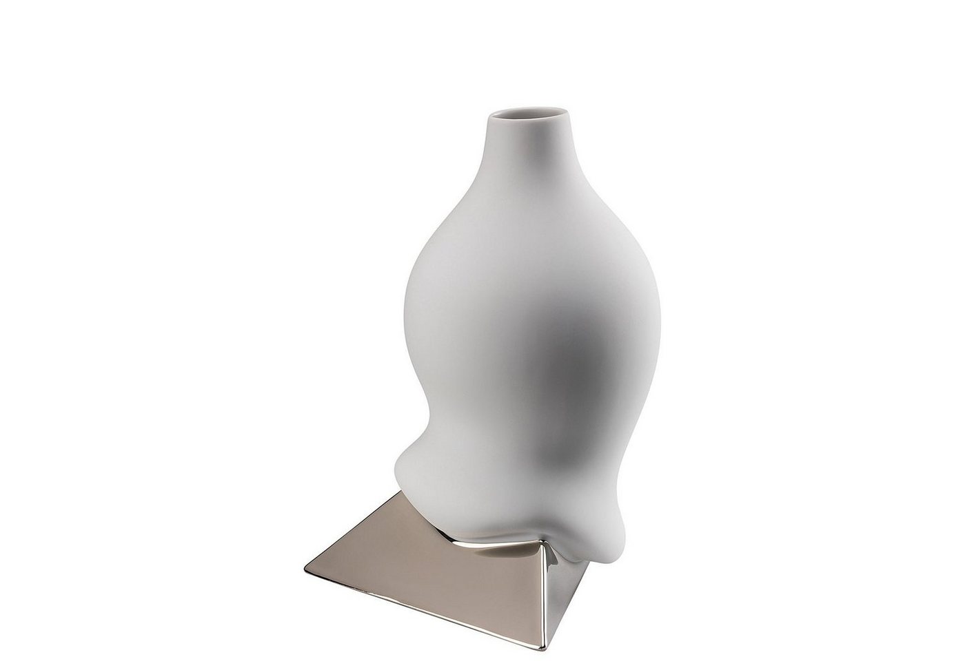 Rosenthal Dekovase Sirop Platin titanisiert Vase 28 cm von Rosenthal