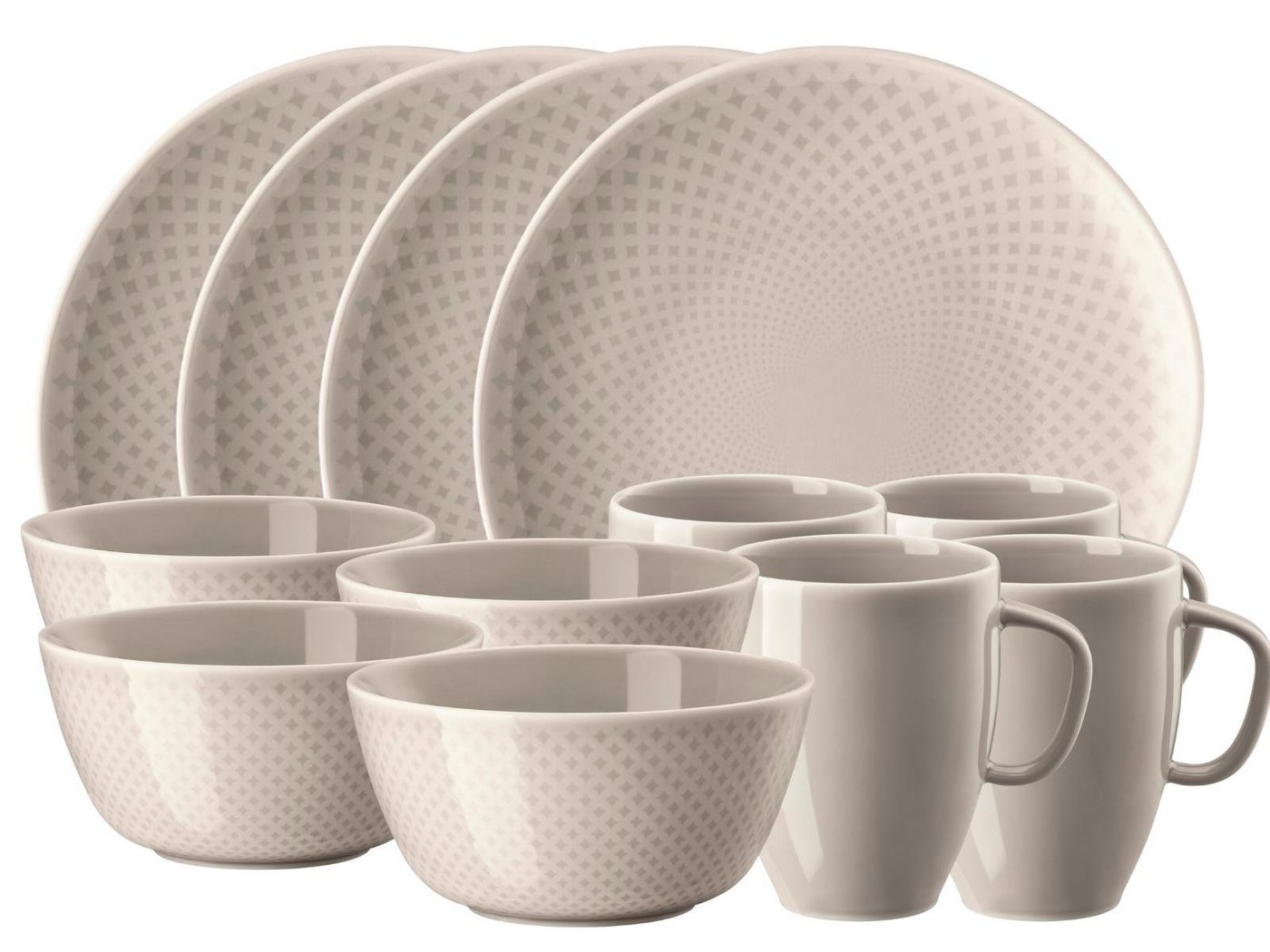 Rosenthal Tafelservice Junto Soft Shell Frühstücksset 12tlg, Porzellan von Rosenthal