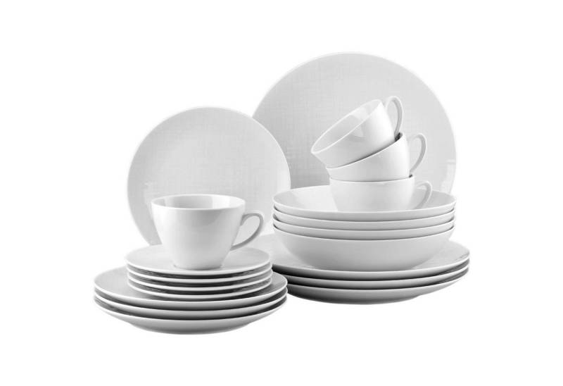 Rosenthal Kombiservice Mesh Weiss Kombiservice 20er Set (20-tlg), Porzellan von Rosenthal