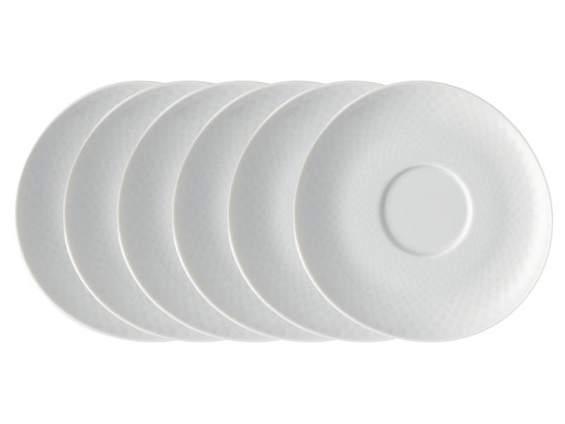Rosenthal Geschirr-Set Junto weiss Cafe au Lait Untertasse 18 cm Set6, Porzellan Rosenthal Geschirr-Set Junto weiss Cafe au Lait Untertasse 18 cm Set6, Porzellan von Rosenthal