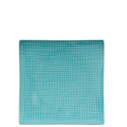 Rosenthal - Mesh Colours Aqua Teller - türkis - quadratisch - flach 22 cm von Rosenthal