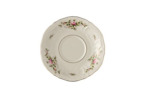 Rosenthal Sanssouci Elfenbein Moosrose neu Poliergold Ramona Suppen-Untertasse von Rosenthal