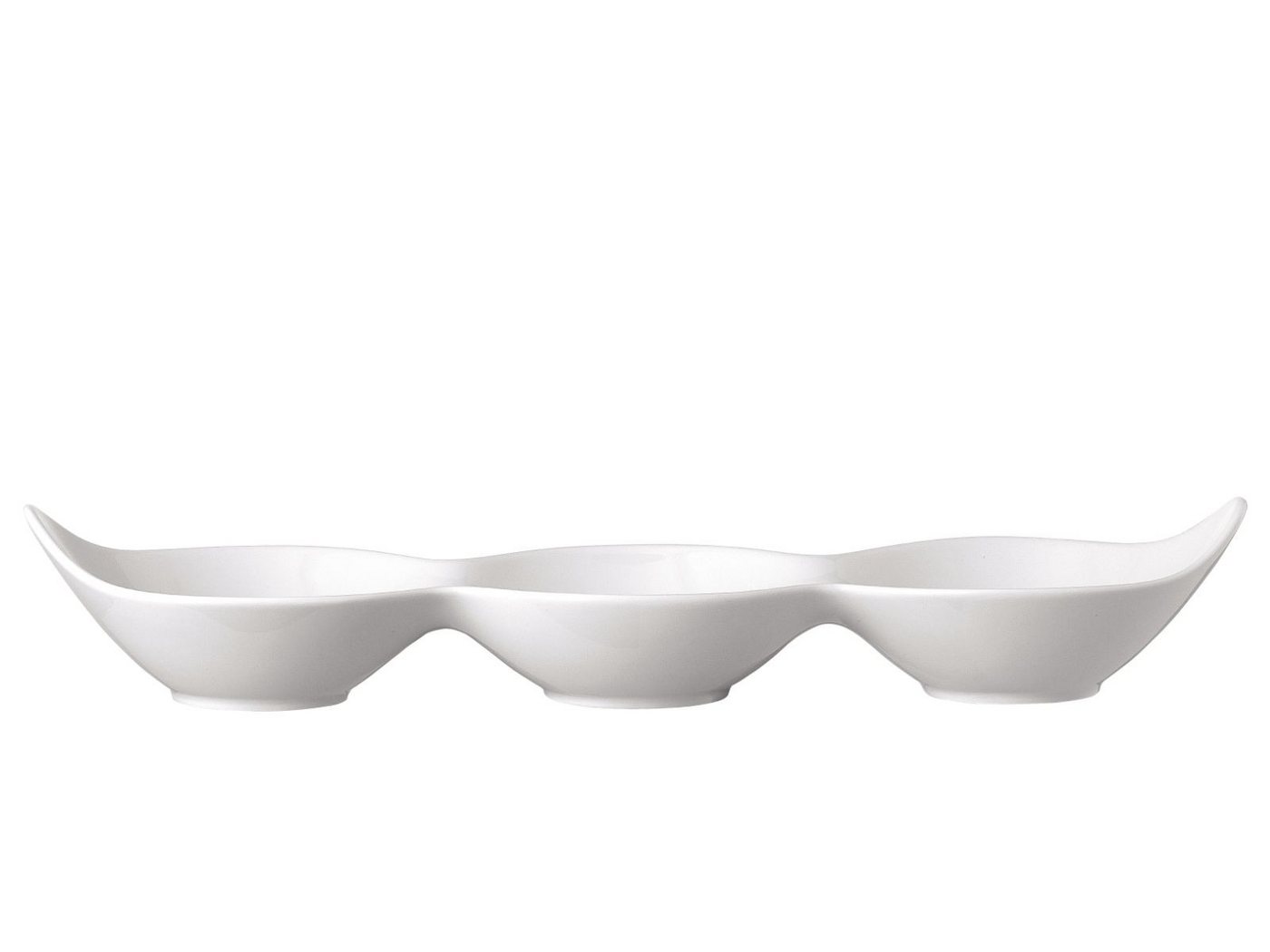 Rosenthal Schale Free Spirit Weiss 3-er Schale 10 x 32 cm, Porzellan, (Schale) von Rosenthal