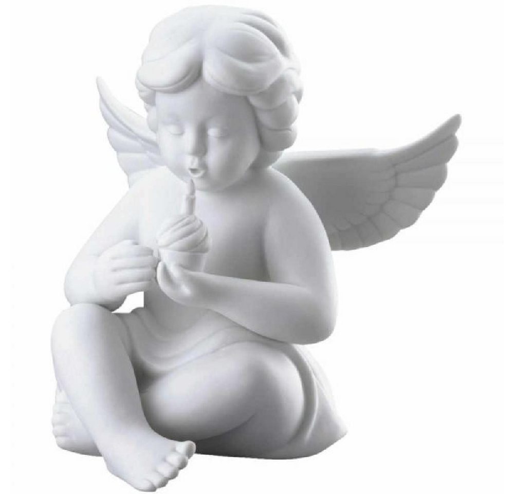 Rosenthal Skulptur Dekofigur Engel mit Geburtstagskuchen Matt Weiß (Groß) von Rosenthal