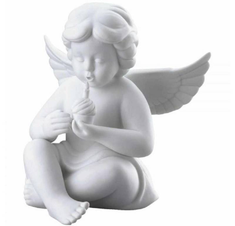 Rosenthal Skulptur Dekofigur Engel mit Geburtstagskuchen Matt Weiß (Groß) von Rosenthal