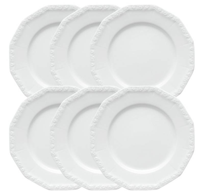 Rosenthal Teller-Set Maria Weiss Platzteller 31 cm Set6, Porzellan Rosenthal Teller-Set Maria Weiss Platzteller 31 cm Set6, Porzellan von Rosenthal