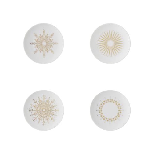 Rosenthal TAC Gropius Festive C. Stars Set 4 Teller flach 10 cm von Rosenthal
