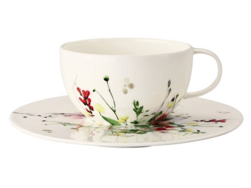 Rosenthal Tasse Brillance Fleurs Sauvages Tee-/Cappucinotasse 2tlg, Porzellan von Rosenthal