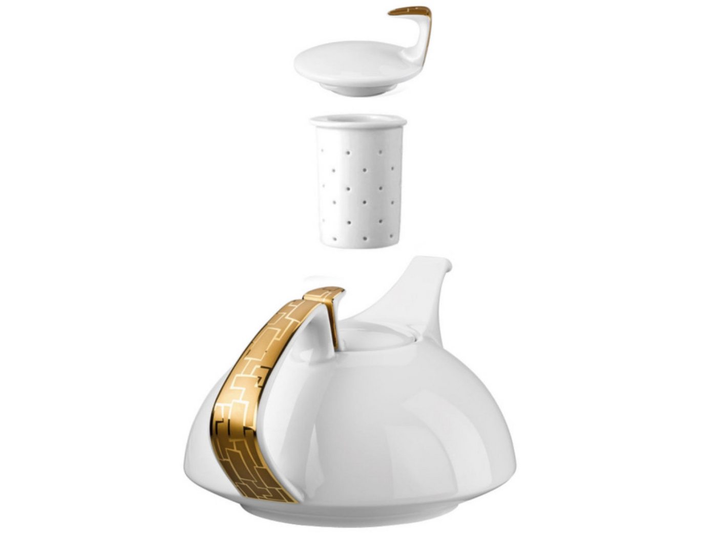 Rosenthal Teekanne TAC Gropius Skin Gold Teekanne 4tlg. von Rosenthal