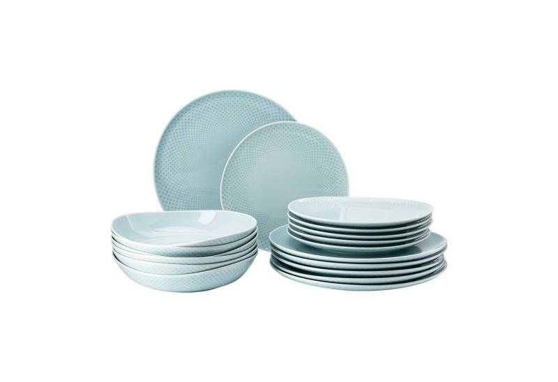 Rosenthal Teller-Set Junto Opal Green Set 18-tlg./Teller (18-tlg), Porzellan von Rosenthal