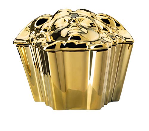 Versace Rosenthal - Medusa Gypsy - Dose - Schmuckdose, Schmuckaufbewahrung - Porzellan Gold - Maße (BxHxT): 10 x 7,5 x 8 cm von Rosenthal