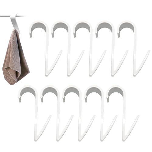 RoserRose 10 Stück Haken für Rundheizkörper, Handtuchhalter Heizkörper für Badheizkörper Heizung Badheizkörper Handtuchhalter Mehrzweckhaken, für alle Standard Heizkörper, Weiß von RoserRose