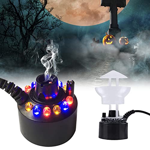 RoserRose Ultraschall Vernebler, 12 LED Three Color Gradient Atomizer Mist Maker Wassernebler Fogger mit Abnehmbarem Spritzschutz FüR Wasserbrunnen Hexenkessel Halloween RoserRose Ultraschall Vernebler, 12 LED Three Color Gradient Atomizer Mist Maker Wassernebler Fogger mit Abnehmbarem Spritzschutz FüR Wasserbrunnen Hexenkessel Halloween von RoserRose