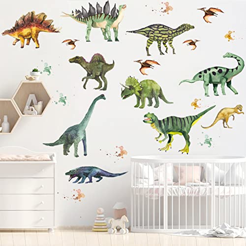 RosewineC Wandtattoo Dinosaurier - Dinosaurier Wandsticker, Wandaufkleber, Wanddeko für Wohnzimmer Deko, Dino Wandsticker für Schlafzimmer, Babyzimmer, Junge Kindertapete von RosewineC