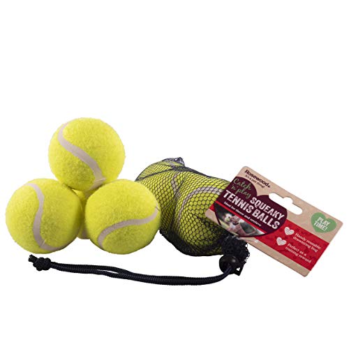 Rosewood Quietschende Tennisbälle für Hunde, 3 Stück von Rosewood