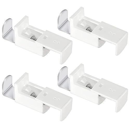 4 Stück Plissee Ersatzteile klemmträger Plissee Klemmhalterung Zubehör Set am Fensterrahmen Zubehör Verstellbereich 20 mm Ancable Klemmhalterung Zubehö für Gespannt Montage-Set Plissee(Weiß) von Roseyan