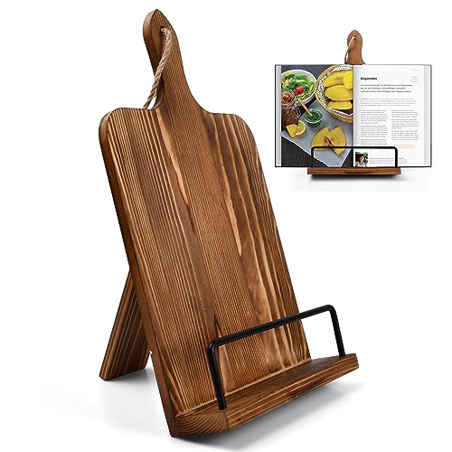 Kochbuchständer Holz 22.6 x 37cm,Stilvolle Rezeptbuchhalterung für die Küche,Einstellbarer Buchständer Halter,Dekorative Vintage Deko für Ihre Küchentheke Kochbuchständer Holz 22.6 x 37cm,Stilvolle Rezeptbuchhalterung für die Küche,Einstellbarer Buchständer Halter,Dekorative Vintage Deko für Ihre Küchentheke von Roseyan