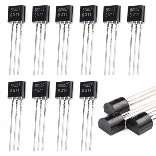 Rosfix BC557 – PNP-Transistor | 40V, 100mA, TO-92, EBC-Konfiguration | Ideal für Arduino Projekte | Elektronik Komponenten 10er-Set Rosfix BC557 – PNP-Transistor | 40V, 100mA, TO-92, EBC-Konfiguration | Ideal für Arduino Projekte | Elektronik Komponenten 10er-Set von Rosfix
