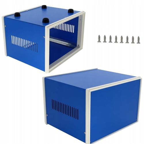 Rosfix Metalgehäuse Blau – Elektronikgehäuse 120x320x268mm | Korrosionsbeständig | PCB-Montage | Schaltschränke | Schutzgehäuse für DIY-Projekte von Rosfix