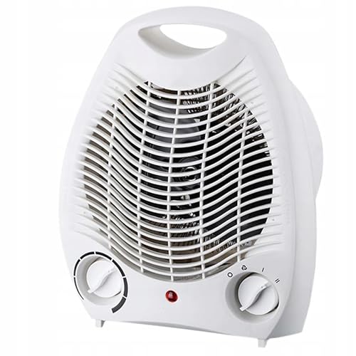 Rosfix Set Heizlüfter White Pearl 2000W + Thermostat XH-W3001 – 3-Stufen-Lüfter, Überhitzungsschutz | 110–240 V, LED-Anzeige | Für Haus, Garage, Camping | Heizgerät Set von Rosfix