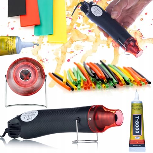 Rosfix Set Mini Heißluftgebläse 300W + T-8000 Kleber 15 ml + Schrumpfschlauch 164-tlg. – Für Elektronikreparatur, Modellbau, Kabelisolierung | 170 °C | 220–240 V | DIY-Werkzeugset Rosfix Set Mini Heißluftgebläse 300W + T-8000 Kleber 15 ml + Schrumpfschlauch 164-tlg. – Für Elektronikreparatur, Modellbau, Kabelisolierung | 170 °C | 220–240 V | DIY-Werkzeugset von Rosfix