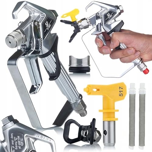 Rosfix Set UltraSpray ZT-80 – Airless Farbspritzpistole mit 2-Finger-Abzug & Düsenschutz | Düse 517 + 2X Filter 60 Mesh | 7250 psi, 1/4" Gewinde | Lackierzubehör Rosfix Set UltraSpray ZT-80 – Airless Farbspritzpistole mit 2-Finger-Abzug & Düsenschutz | Düse 517 + 2X Filter 60 Mesh | 7250 psi, 1/4" Gewinde | Lackierzubehör von Rosfix