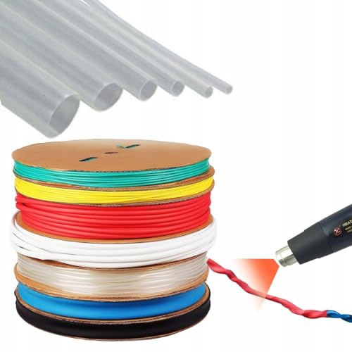 Rosfix Transparenter Schrumpfschlauch 8mm 1m – Hohe Flexibilität | 2:1 Schrumpfverhältnis | Elektronik, Telekommunikation Anwendung | Isolationsschutz Rosfix Transparenter Schrumpfschlauch 8mm 1m – Hohe Flexibilität | 2:1 Schrumpfverhältnis | Elektronik, Telekommunikation Anwendung | Isolationsschutz von Rosfix