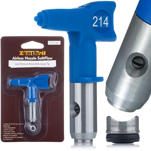 Zenthril SoftFlow 214 – Niederdruck Farbdüse | 10 cm Sprühbreite bei 30 cm Abstand | Für Grundierungen, Urethane und Epoxy | Malzubehör von Rosfix
