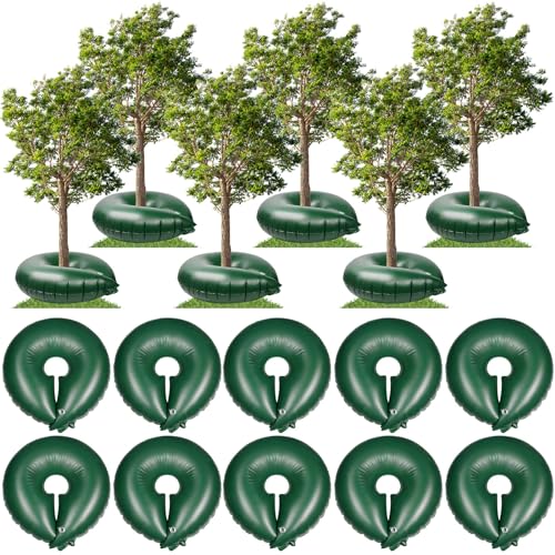 Roshtia 16 Stück 15 Gallonen Baumbewässerungsringbeutel Langsame Freigabe Wiederverwendbare Baumtasche Bulk Heavy Duty Automatische Tropfbewässerung Ring PVC Wurzelwassersystem für Garten Neu von Roshtia