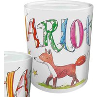 Spardose Rotfuchs, Mit Namen, Keramik Personalisiert Personalisierte Geschenkidee Kinder, Rosirosinchen von RosiRosinchen